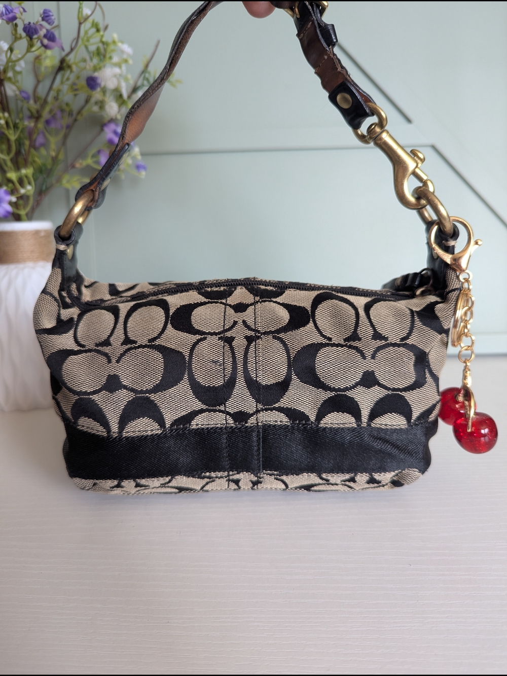 vintage Coach Signature Demi Pouch Handbag, - Picture 5 of 10